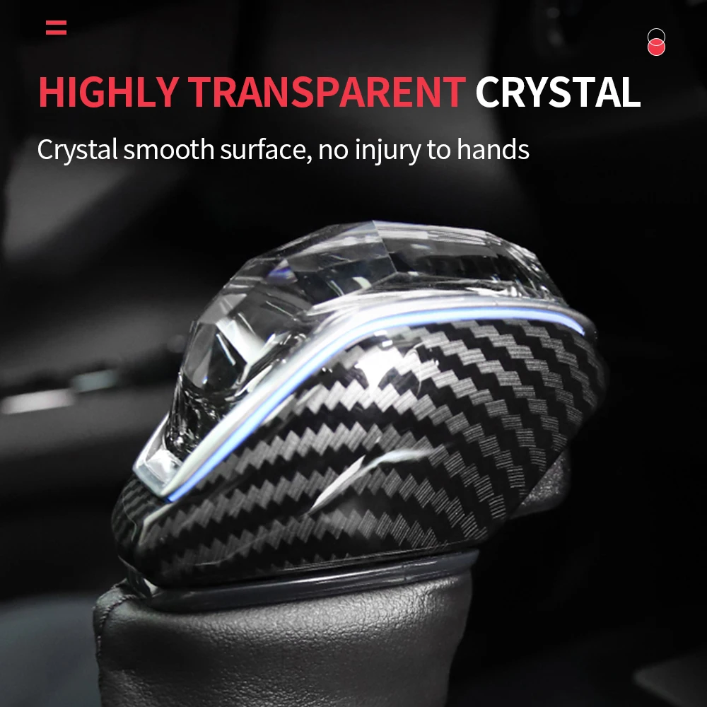 Crystal Car Gear Shift Knob With LED Atmoshphere Light Gear Display For Toyota 9th Generation Camry 2024 Interior Accessories