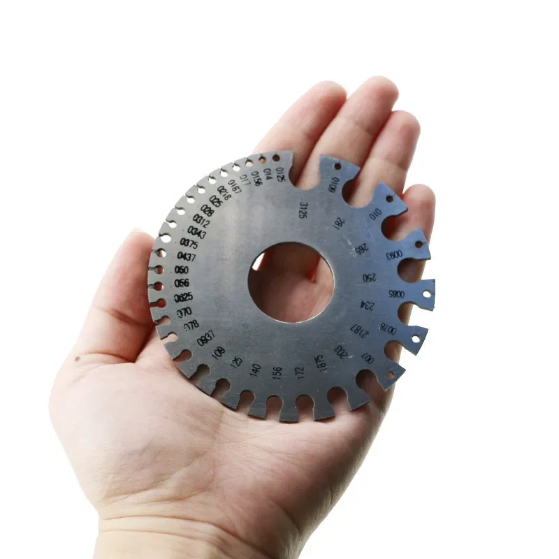 Rvs 0-36 Ronde Awg Swg Draad Dikte Ruler Gauge Diameter Measurer Tool Meters