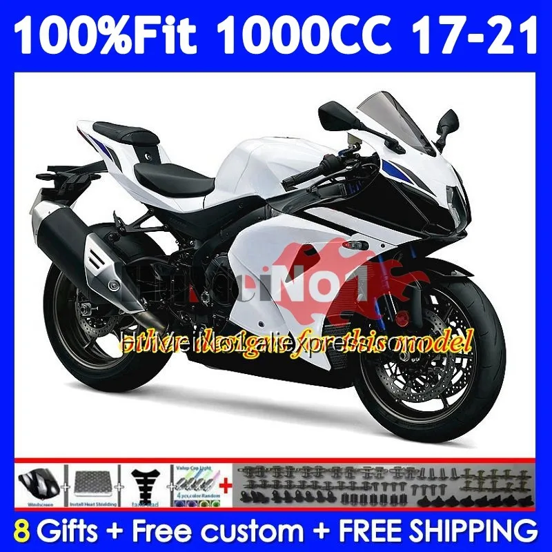 Injection For SUZUKI GSXR1000 GSXR Glossy black 1000 L7 122No.27 K17 GSXR-1000 17 18 19 20 21 2017 2018 2019 2020 2021 Fairings