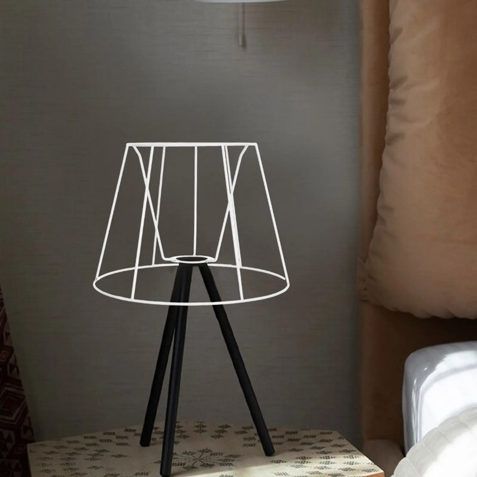

E27 DIY Hollow Lamp Shade Frame Metal Lampshade for Table Pendant Floor Lamps Bedroom Living Room Dining Room Shadow Lamp Shade