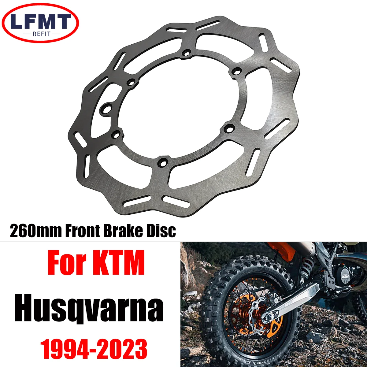 

260mm Front Brake Disc Wave Floating Rotor For KTM EXC EXCF SX XC SXF XCW XCF TPi Husqvarna FE TE FC TC TX FX 2023 Motorcycle