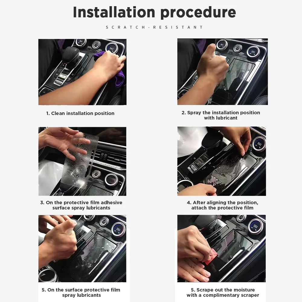 Interior Film for HYUNDAI SANTAFE 2024 Car Center Console Screen Protective Film Anti-scratch Repair Clear Sticker Accessories