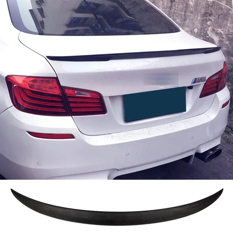 Real Carbon Fiber Spoiler for BMW F10 5 Series 2010 11 12 13 14 15 16 17 Car Rear Ducktail Wing Type P Trunk Accessorie