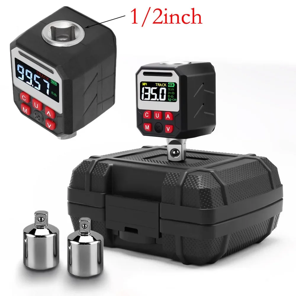 Digital Torque Wrench Adapter For 1/2 Inch Wrench 12inch Torsion Meter 10200nm 17340nm 360nm With Multiple Units Display
