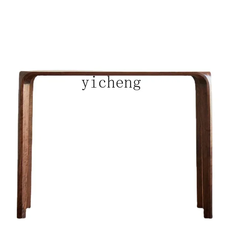 i10.12-North America Black Walnut Wooden Hallway Table Length a Long Narrow Table Chinese Altar Extremely Narrow Bar Table