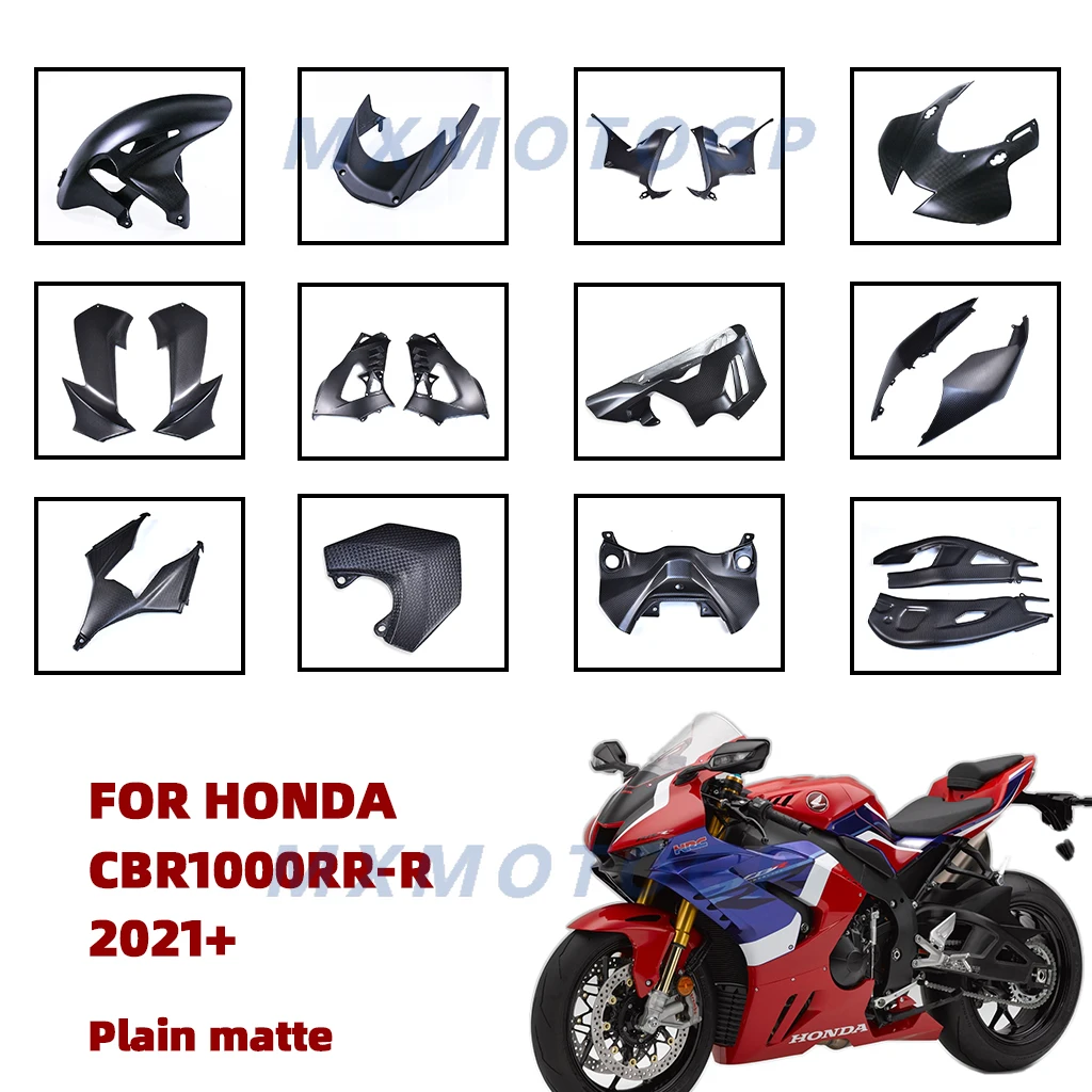 

Plain weav Matt 100% Carbon Fiber For Honda CBR 1000 RR-R 2021 2022 2023 Fender Tank Pad Cover Fairings Motorcycle Accessories