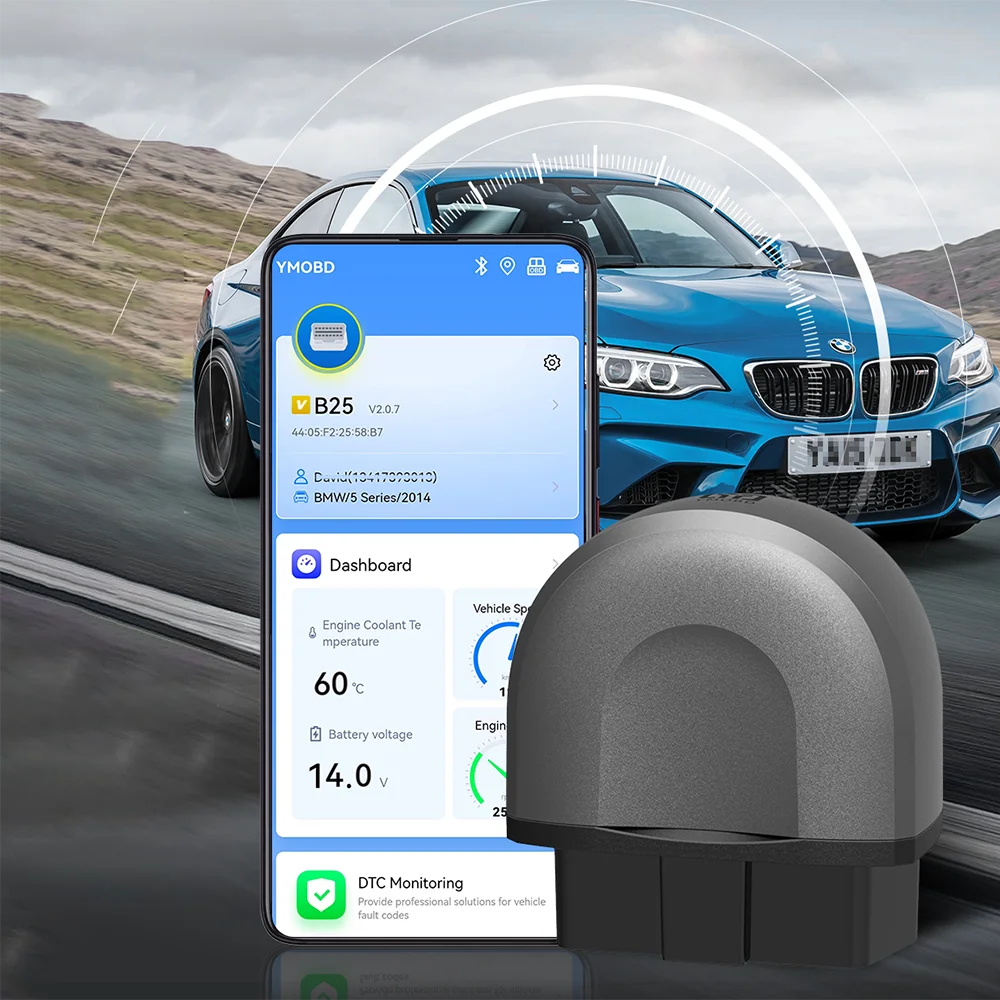 

OBD2 Автомобильный сканер Диагностический инструмент Bluetooth B25-K ELM327 5.1 V1.5 ELM327 OBD 2 Сканер EV Автоматический диагностический инструмент BimmerCode