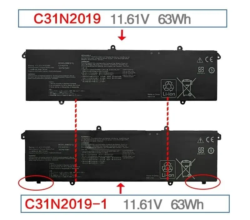 [NEW] C31N2019 battery For ASUS Dreadnought Pro14 K3400P M3400Q M3401Q M6400R