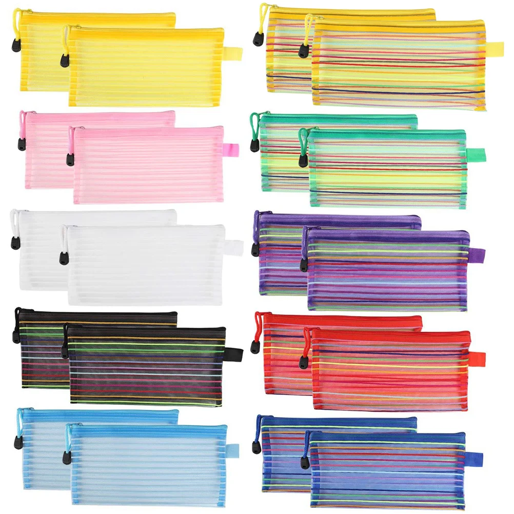 

20pcs Pencil Pouch Multi-function Pencil Case Simple Pen Pouch Storage Accessory