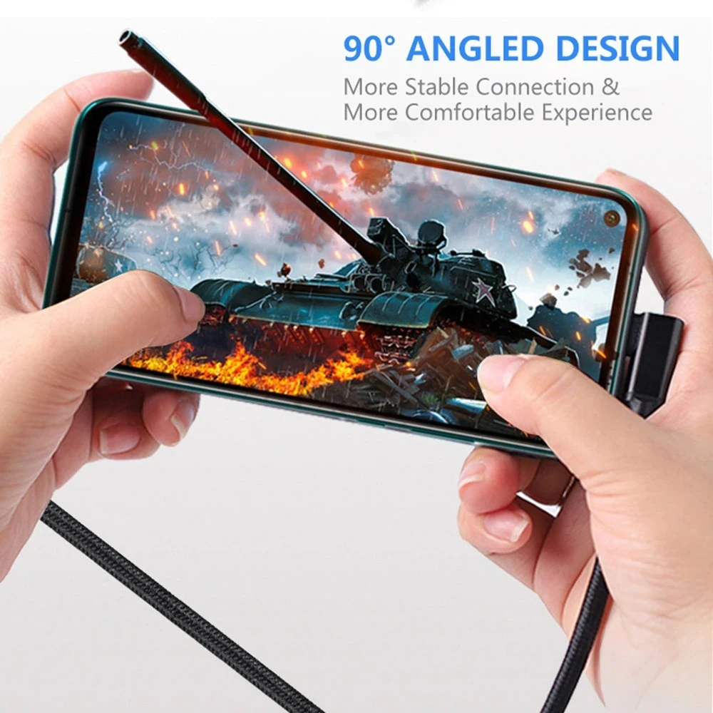 Cable de datos USB 3,2 Gen2 para Macbook Pro Quest2, Cable de codo de 20Gbps, VR Link, USB C a tipo C, 4K, vídeo, 5A, 100W, ángulo de 90 grados