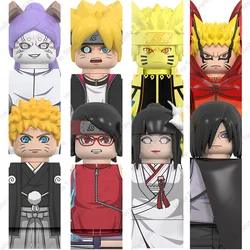 Minifiguras de Naruto de Anime para niños, modelo de Naruto, bloques de construcción de dibujos animados clásicos, muñecas Uchiha Sasuke, Kit de ladrillos, regalos de juguete