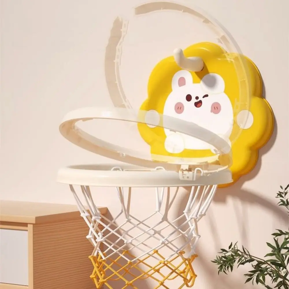 Hanging Mini Basketball Hoop Basketball Net Athletic Animal Basketball Board Cartoon with Mini Ball Basketball Training Toy