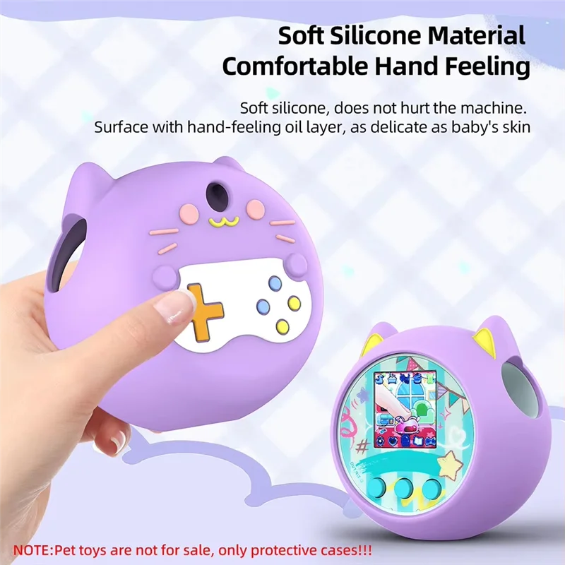 حافظة L52A-حافظة واقية لـ Punirunes Virtual Electronic Pet حافظة من السيليكون اللطيفة مضادة للسقوط