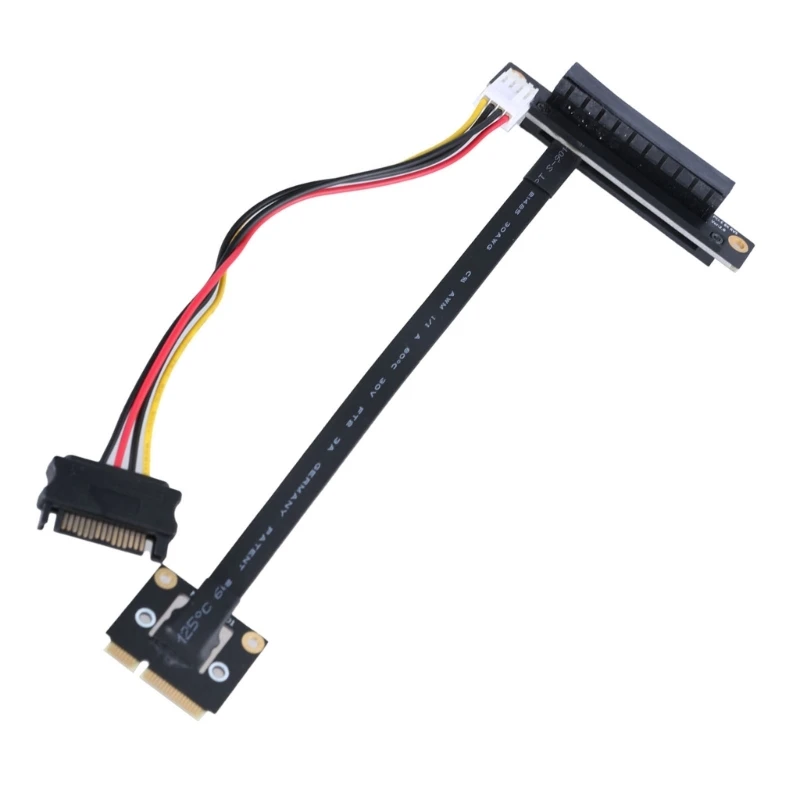 MiniPCIe to PCIE 1X 4X 8X 16X Risers Adapter Cable for PCIE Extension, 270 Degree Connectors