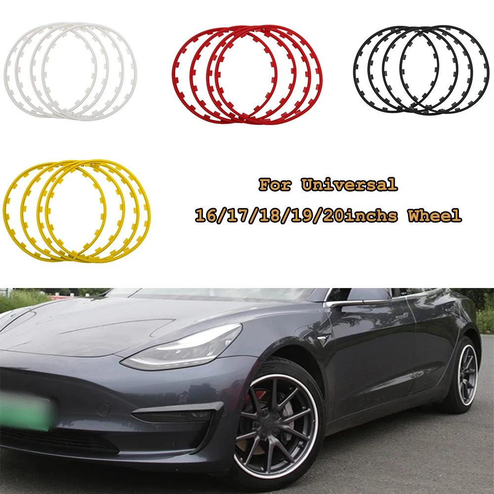 

for Tesla Model 3 Y S X 2017-2023 Car Tyre Accessories 4Pcs Universal Car Wheel Protector Rims Wheel Anti-Cuts