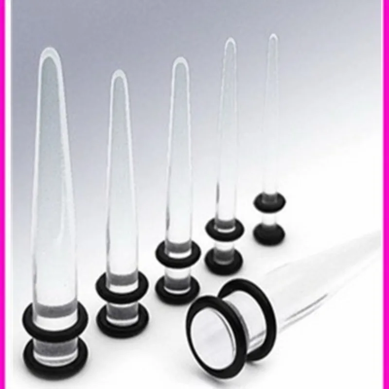 1 Pair Non-mainstream Transparent Pointed Earlobes Acrylic Ear Expansion for Ear Enlargement