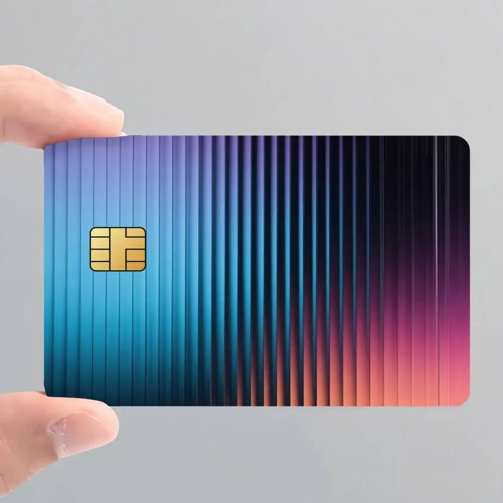 Frosted Gradient Art  Decorative Waterproof Film Skin Cover Credit Card Stickers Debit Front  Bank Bus Pass