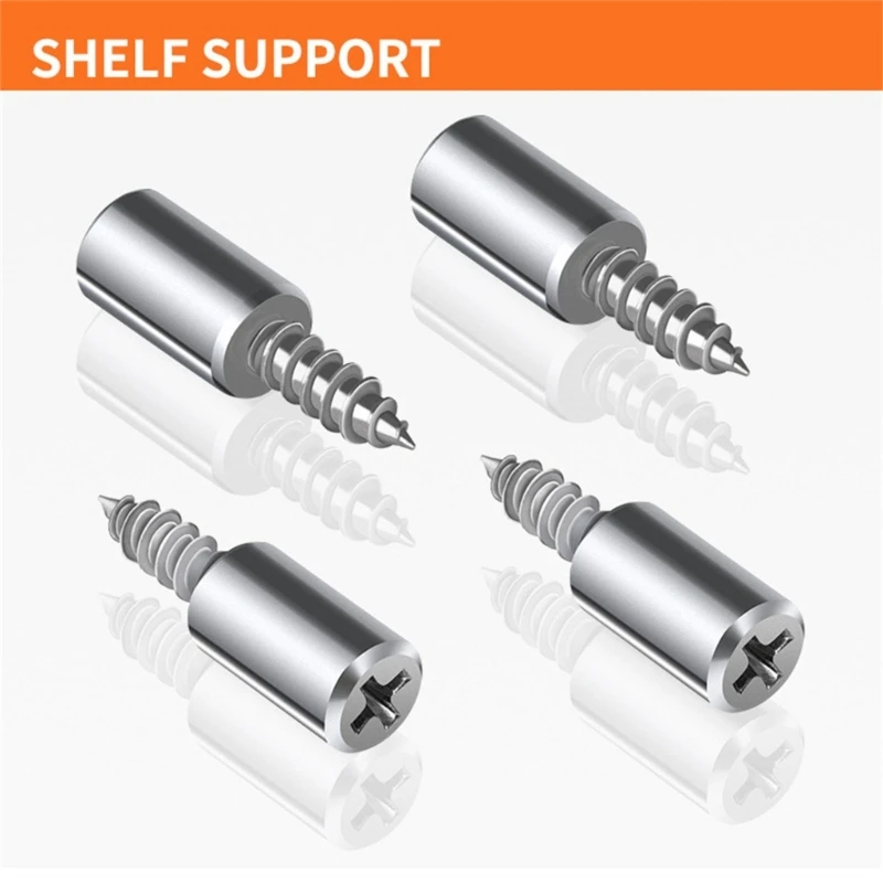 10/50pcs Self-Tapping Screws Layer Plates Holder Fixed Screws Wardrobes Storage Rack Septum Screws Shelf Support Studs M4YD