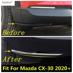 Front Rear Bumper Corner Edge Strip Protection Decoration Trim For Mazda CX-30 2020 - 2024 Stainless Steel Exterior Accessories