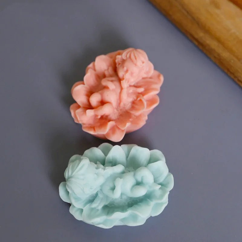 3D Angel Sleeping Baby Silicone Mold Aromatherapy Gypsum Candle Mold Chocolate Handmade Soap Mold Silicone Mold