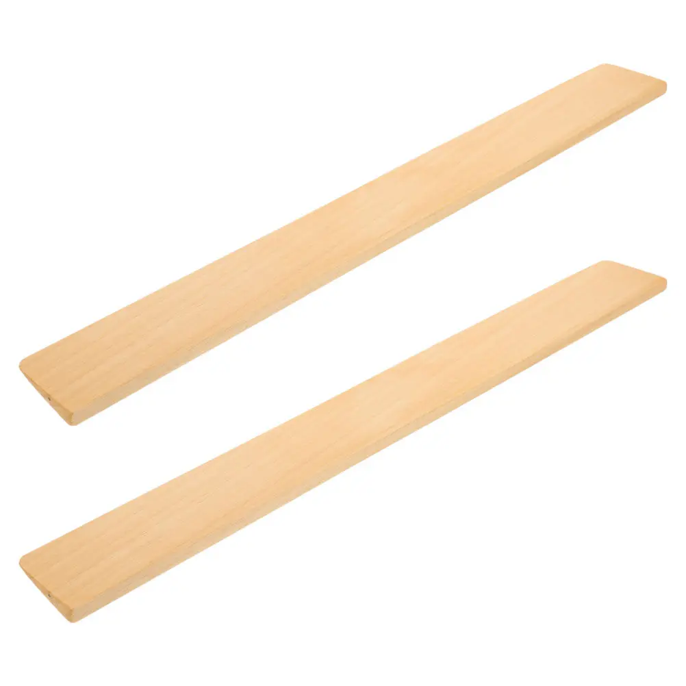 2Pcs Sturdy Solid Wood Ramp Cushion for Wheelchair Doorway Thresholds Robot Vacuum Climbing Smooth Transition Portable Entry