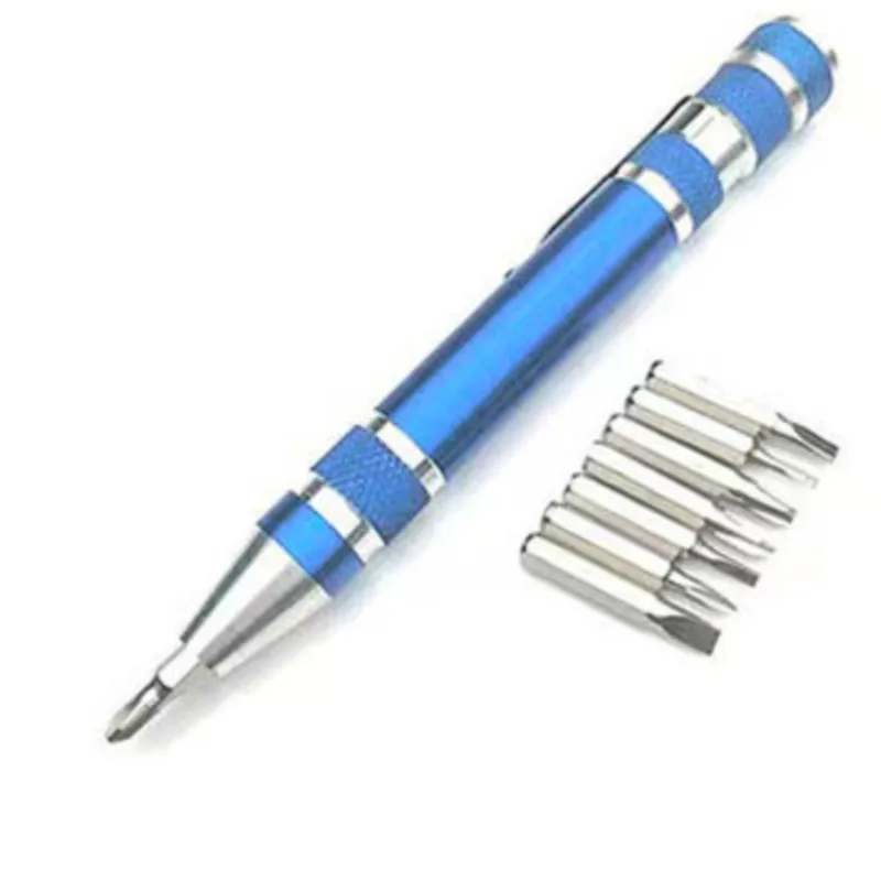Multifunction 8 In 1 Pocket Precision Mini Screwdriver Pen Mobile Phone Repair Hand Tools Kit Portable Screwdriver Set