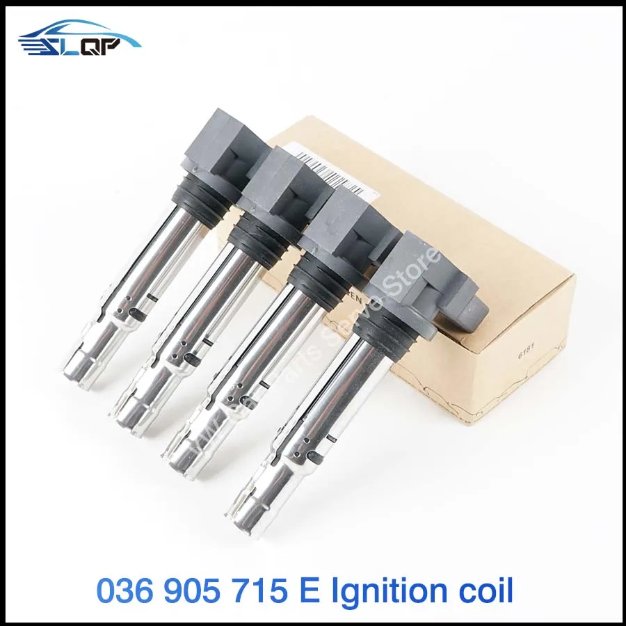 

4 PCS new 036 905 715 F ignition system coils Golf Jetta Bora Beetle Polo Sharan A1 A3 1.6 FSI 1.4T EA111 engine.