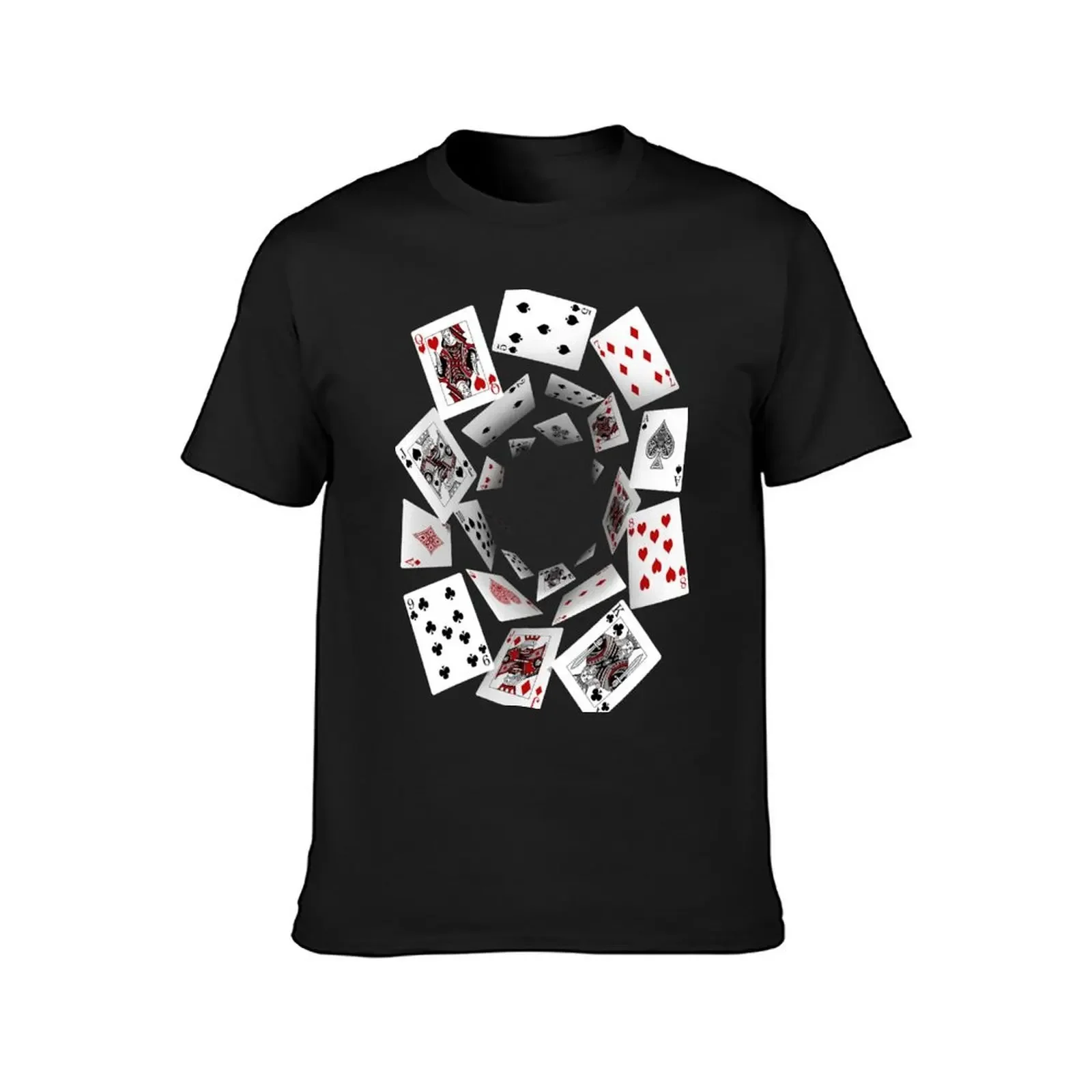 Falling Cards T-Shirt street wear boys whites heavy weight t shirts for men