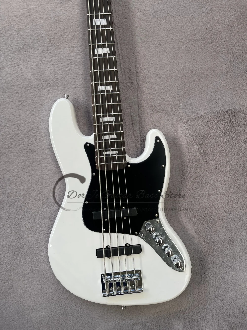 Gitar Bass Putih 5 Senar, Jemb - Bass Guitar Fretless ulasan dan harga