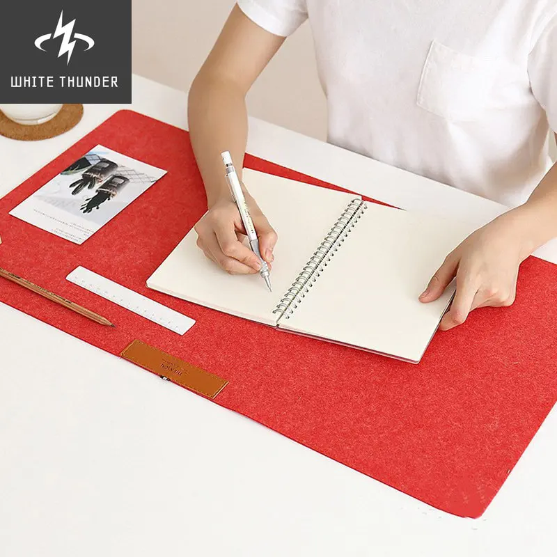 Desk Non-slip Wool Organizer Computer Desk Mat Felt Laptop Cushion Desk Mat Modern Table Keyboard Mouse Pad Office Accessories