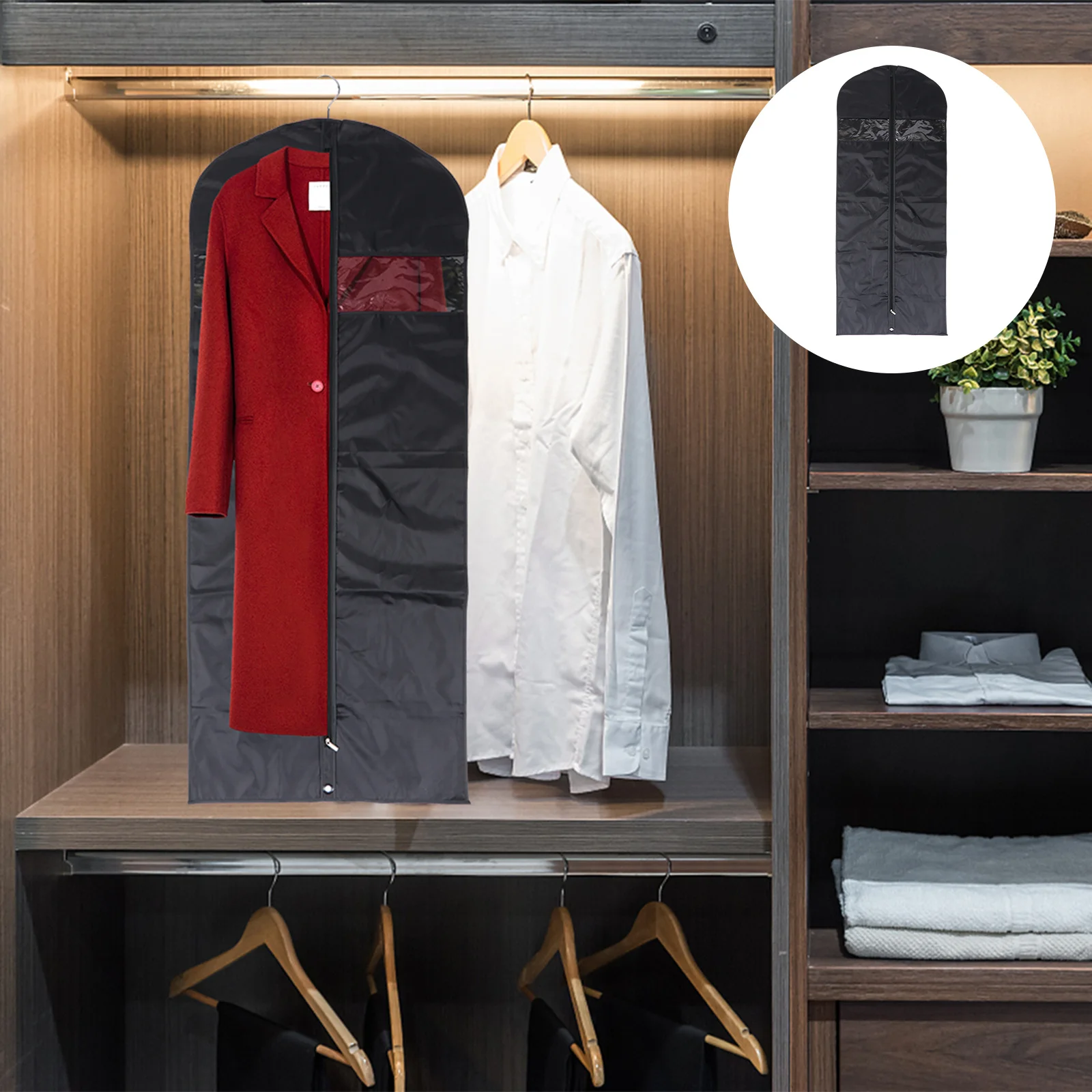 

1Pcs Anti-Dust Clothes Cover Washable Reusable Storage Bag Foldable Breathable Protective Travel Clothes Shield Oxford Cloth