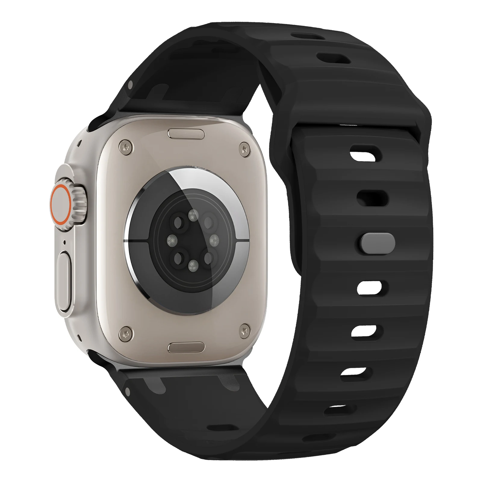 Sport-Silikonarmband für Apple Watch Ultra 2 Band 49 mm, Edelstahl-Correa-Armband, iWatch Serie 11 9 8 7 SE 10 45 mm 44 mm 46 mm – Detail 3