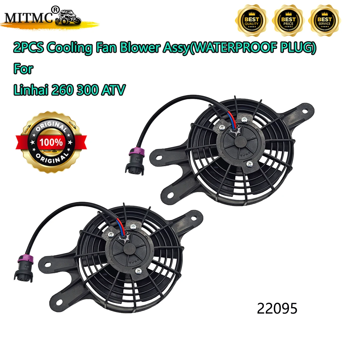 

2Pcs BLOWER ASSY (USED FOR WATERPROOF PLUG UNIT) Linhai 260 300 ATV Goon Muddy BigHorn 22905 27451