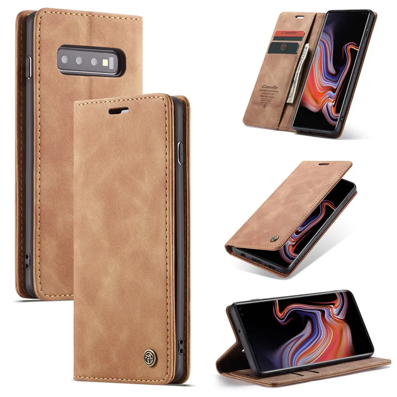 For Samsung Galaxy S10+ S10E S10 5G Auto Closing Magnetic Flip Wallet Case For Samsung Galaxy S10 Plus Luxury Leather Cover Bags