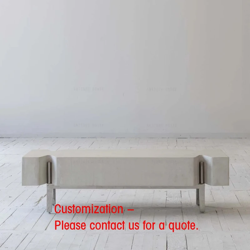 

custom.Modern Contemporary Arts and Crafts Style Concrete Stainless Steel Living Room Table Cafe Table Coffee Tabls
