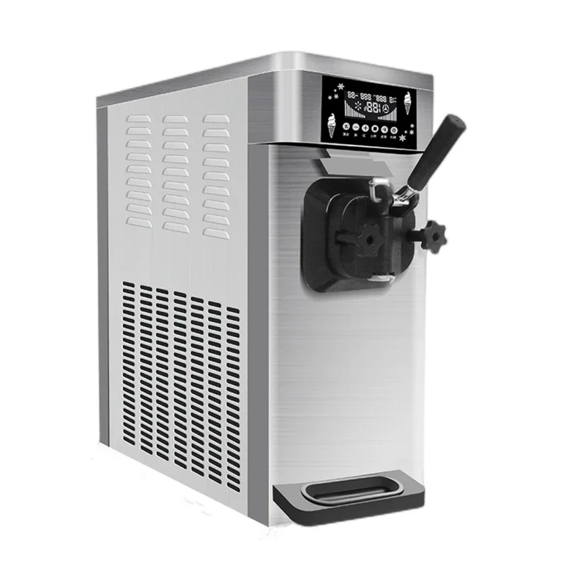 Ice cream machine commercial desktop soft ice cream machine automatic three-color ice cream machine cone machine single head