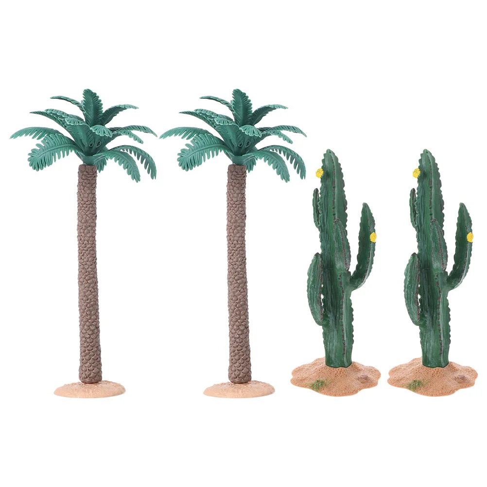 Simulated Trees Fake Model Scenery for Train House Accessories Sand Table Small Decoration Pvc Toy Micro Miniature