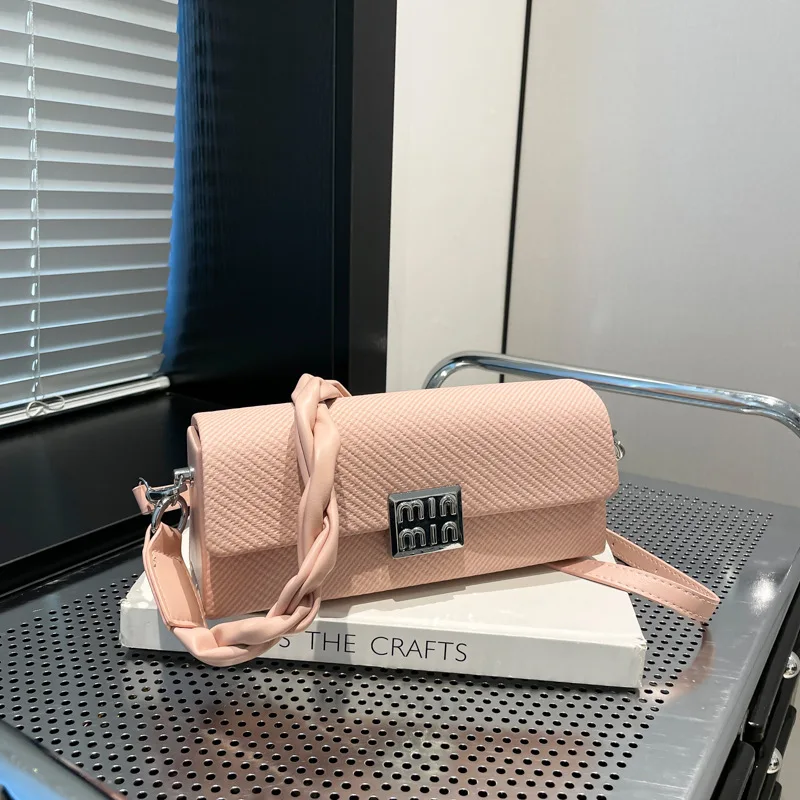 ‌ Bolsa quadrada minimalista primavera/verão 2025 – bolsa crossbody/ombro multidirecional, bolsa pequena elegante para mulheres