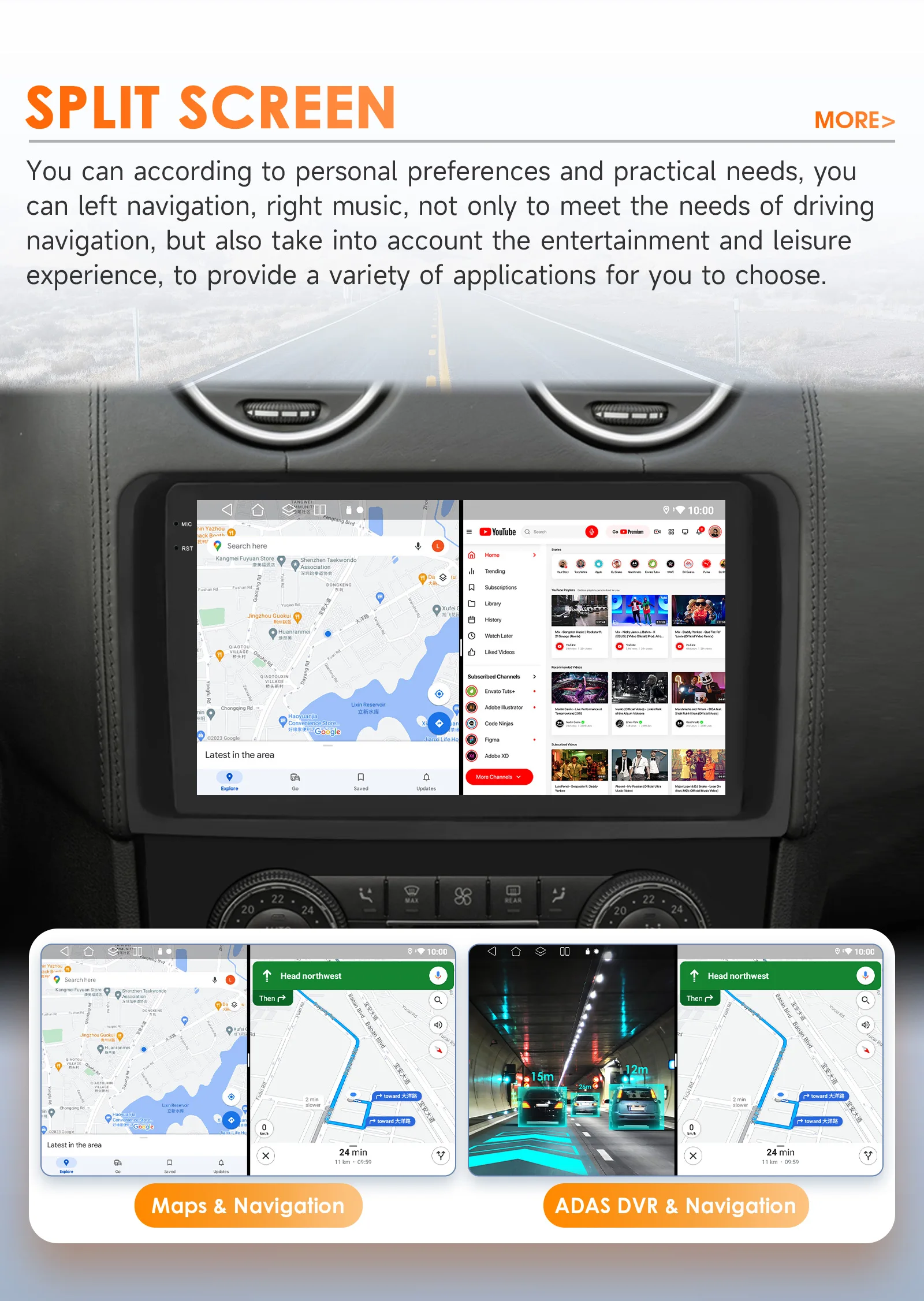 เครื่องเล่นมัลติมีเดีย Hizpo Android 14 สำหรับรถยนต์ Mercedes ML W164 X164 ML350 ML300 GL500 ML320 ML280 GL350 พร้อมระบบนำทาง GPS สเตอริโอ และ WIFI