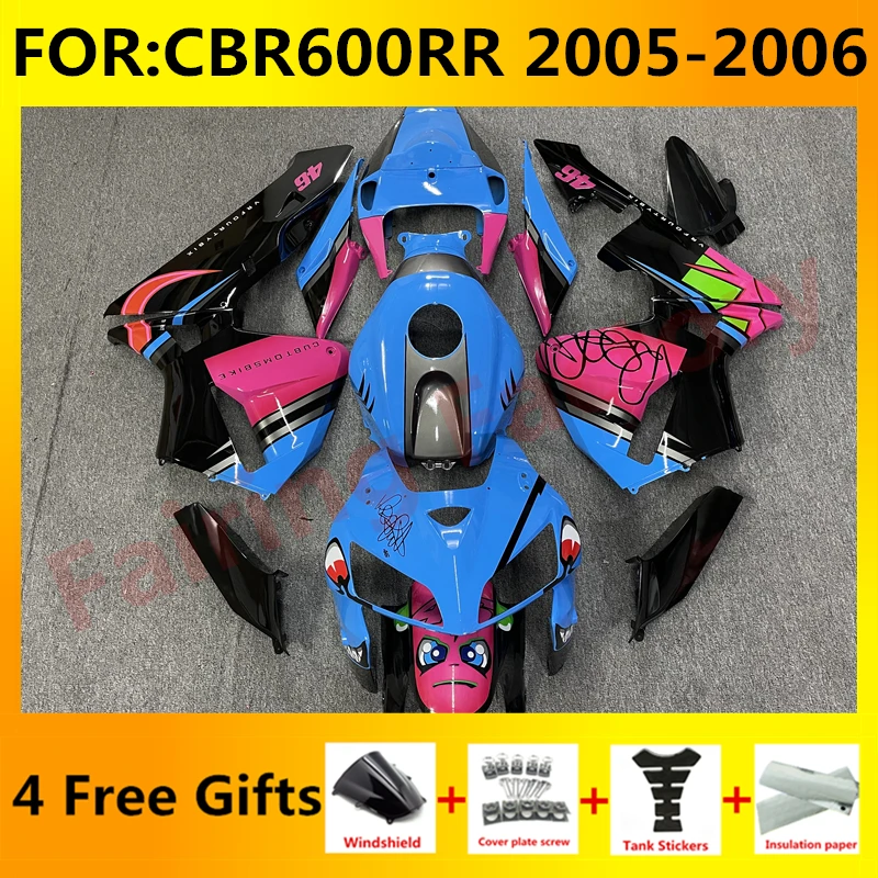 

Новый комплект обтекателей для мотоцикла ABS для CBR600RR F5 2005 2006 CBR600 RR CBR 600RR 05 06 полный комплект обтекателей для кузова blue shark