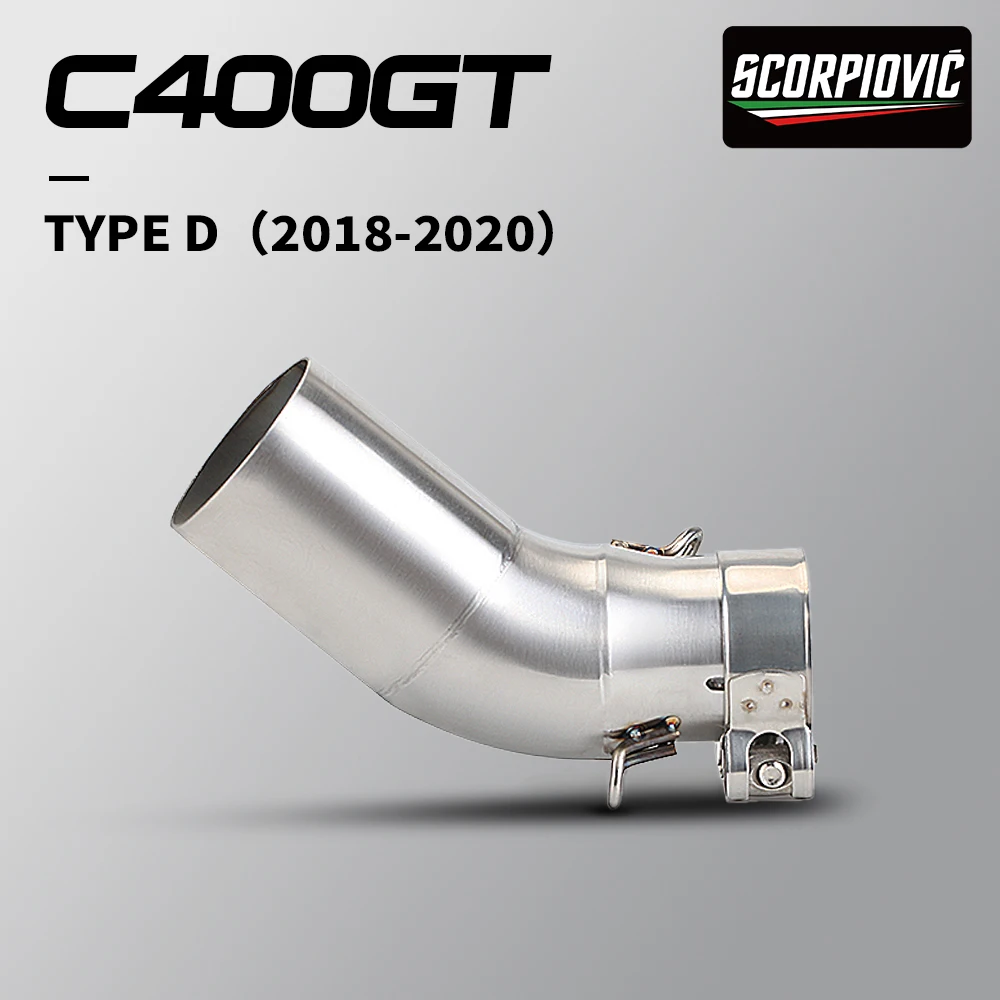 

Slip On For C400 C400X C400GT 2018 2019 2020 Motorcycle Exhaust Escape Modified Middle Link Pipe 51mm