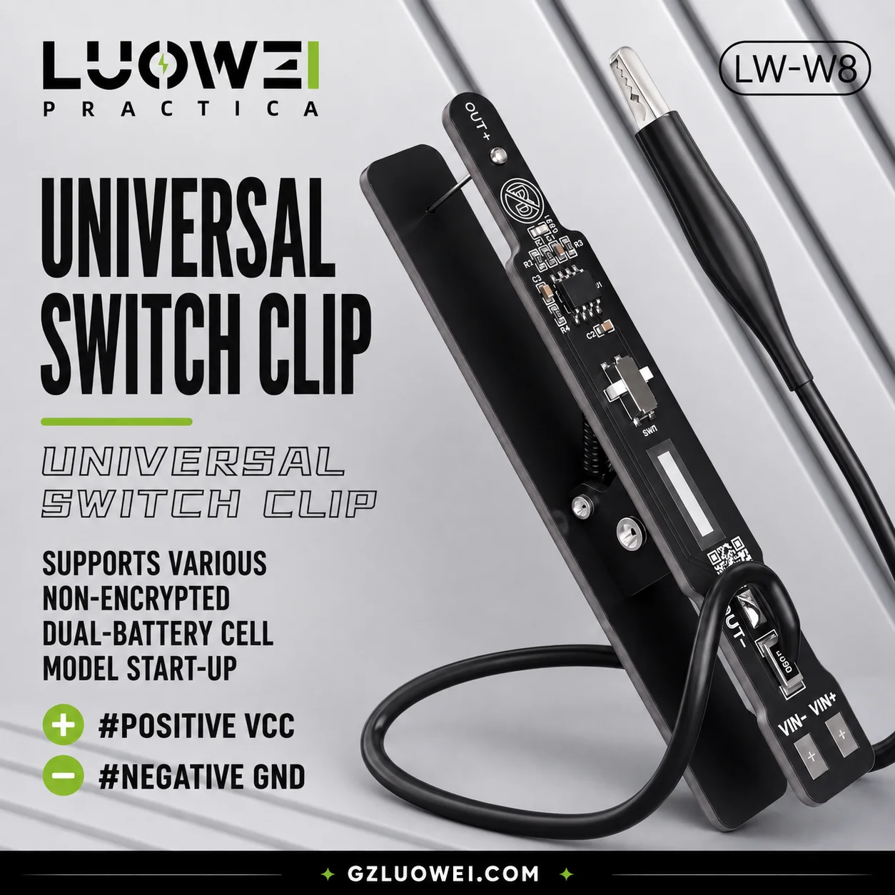 LUOWEI LW-W8 Universal Switch Clamp for Cell Phone Repair Solder-Free Motherboard Power-On Short Circuit Fault Detection Tools