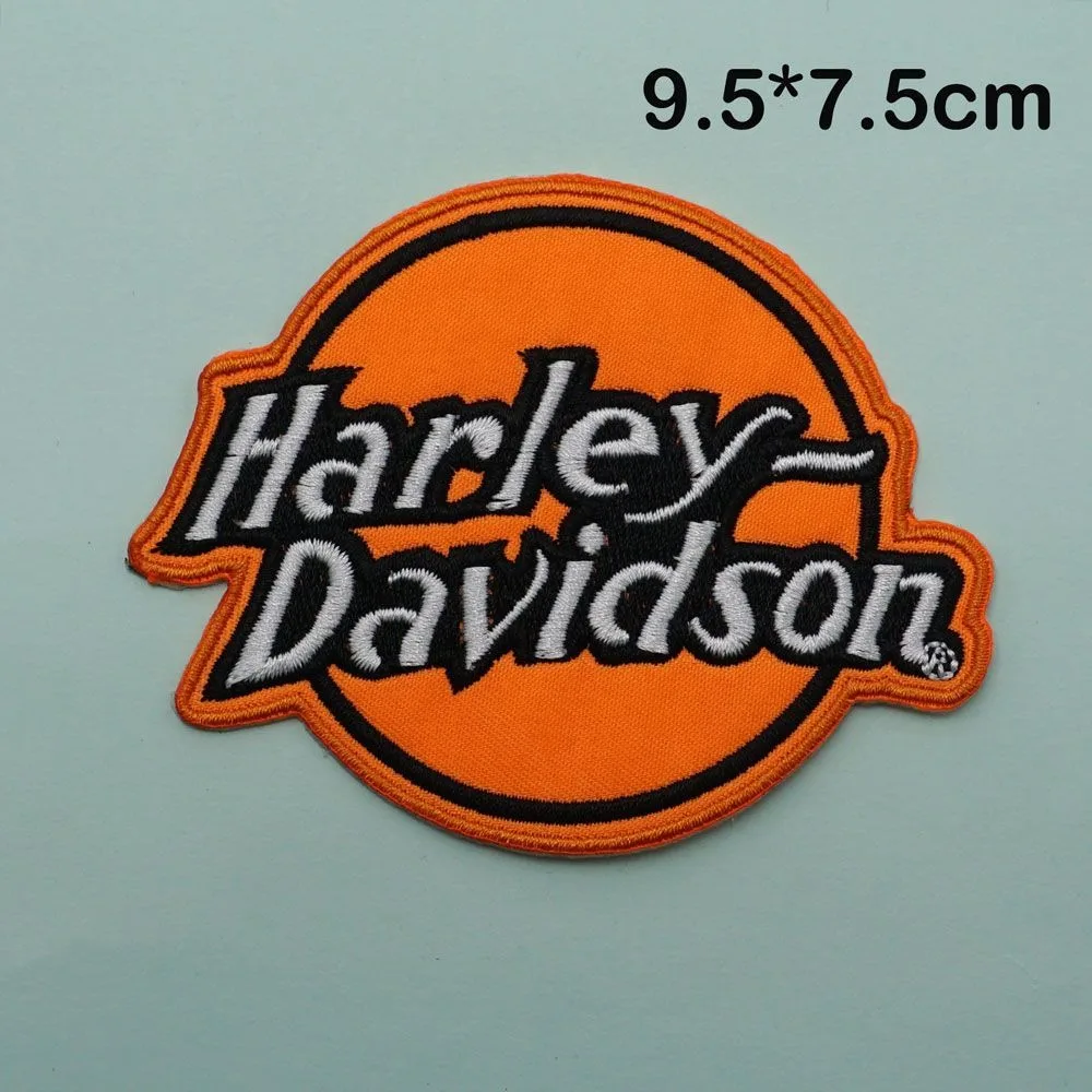 Picture 7: Motorcycle DIY Logo Embroidery Cloth Patch Leather Vest Back Patch Sewing Decoration Velcro Patch For Harley Davidson Accessory