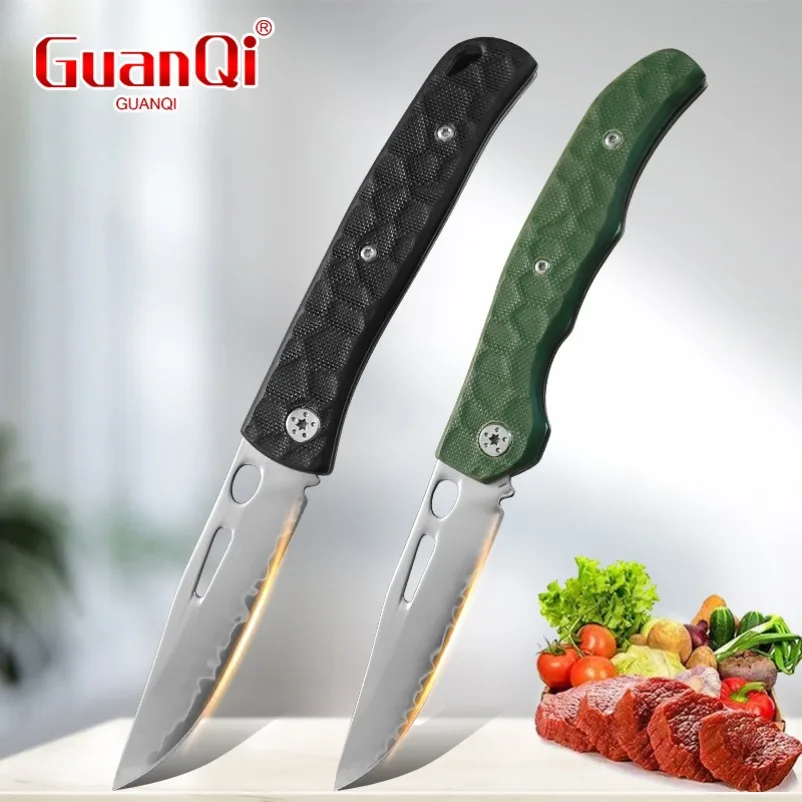 Multi-Function Household Folding Kitchen Knife Super Sharp Blade Stainless Steel Pocket Knife Meat Fruit Fish BBQ Cutting Knife