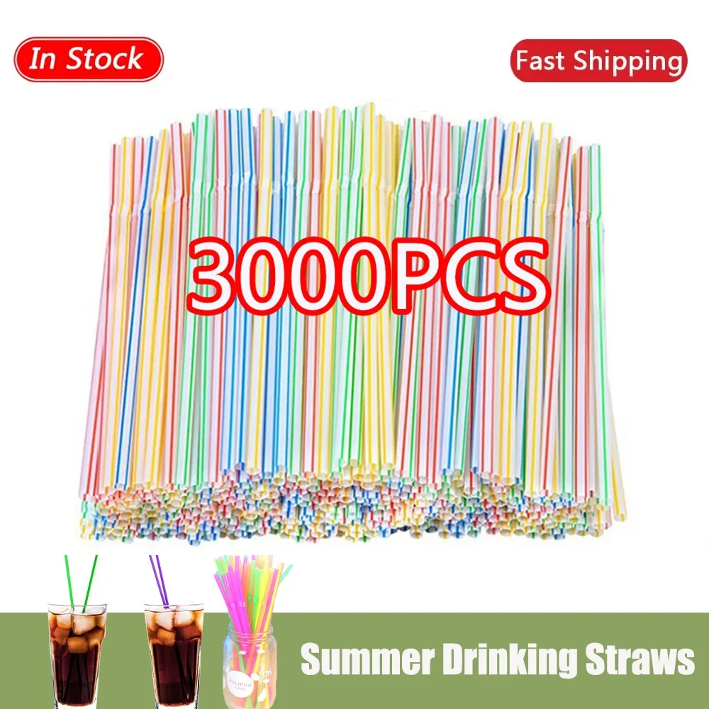 Multicolor Drinking Straws rietjes Milk Tea Bar Wedding Kitchen Party Home Accessories Supplies Beverage Black Straw Wholesale