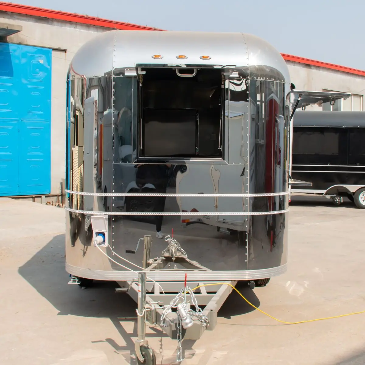 Stainless Steel Mobile Bar Stand with Ice Cream Cart Coffee Trailer and Food Truck for Concession Food Trailer Events
