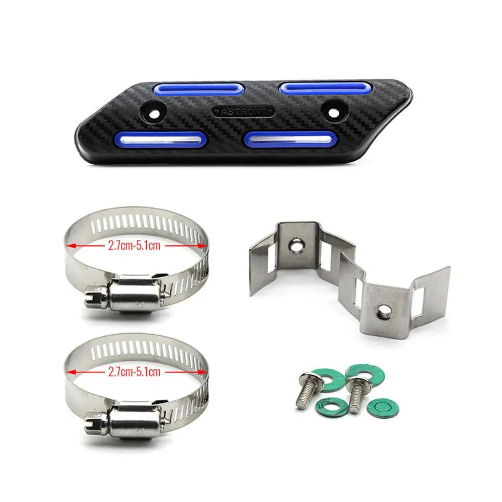 

Exhaust Heat Shield Insulation Cover Heat Resistant Downpipe Protector Motorcycle Heat Shield Hollowed Heat Insulation Covers