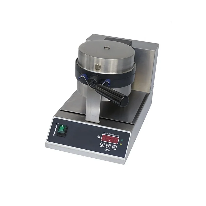 PCB Control Commercial Snack Machine Single Round Plate Nonstick Electric Waffle Maker Machine