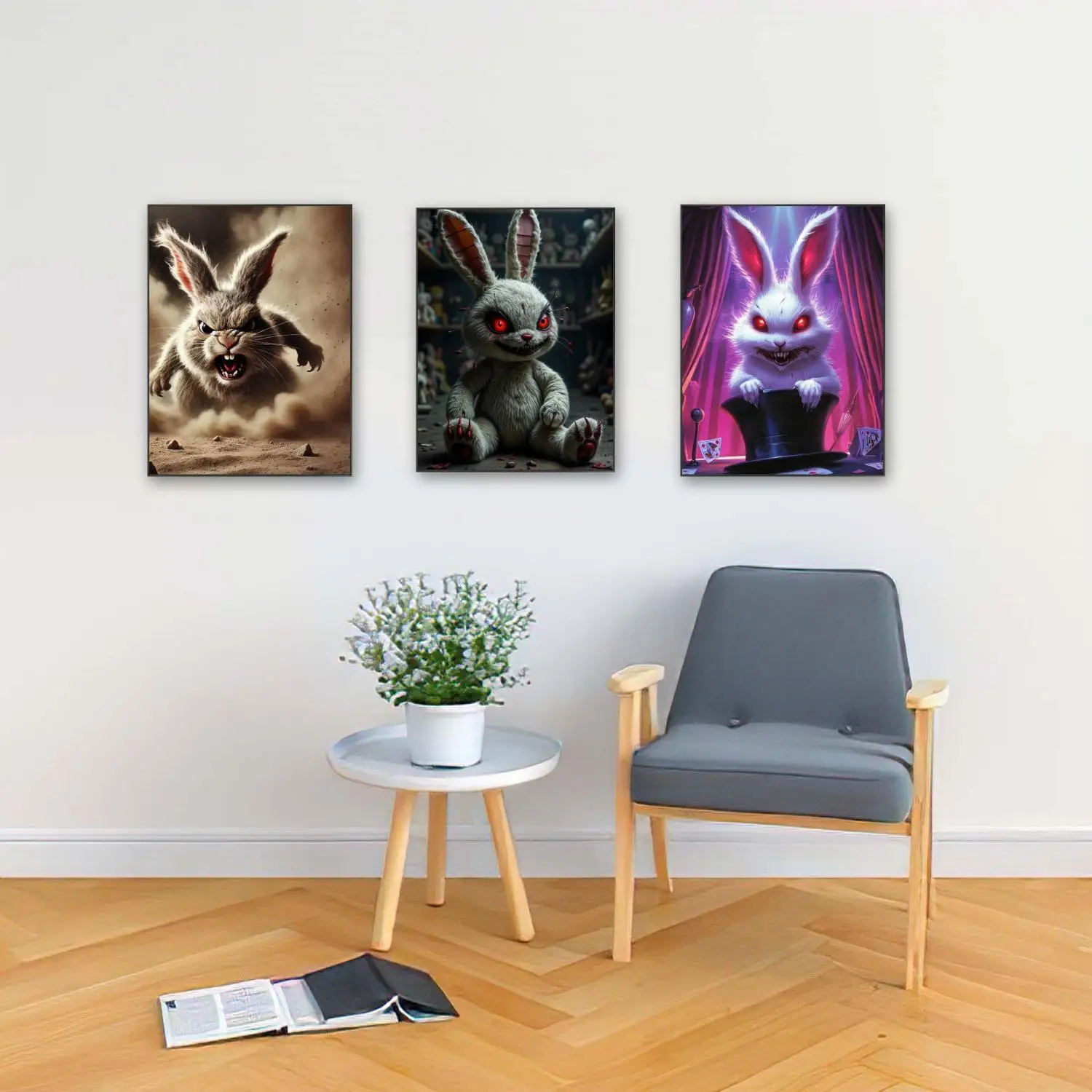 Evil Rabbit 5D Diamond Painting Dark Thriller Animal DIY Diamond Embroidery Modern Home Decor Hand Gift