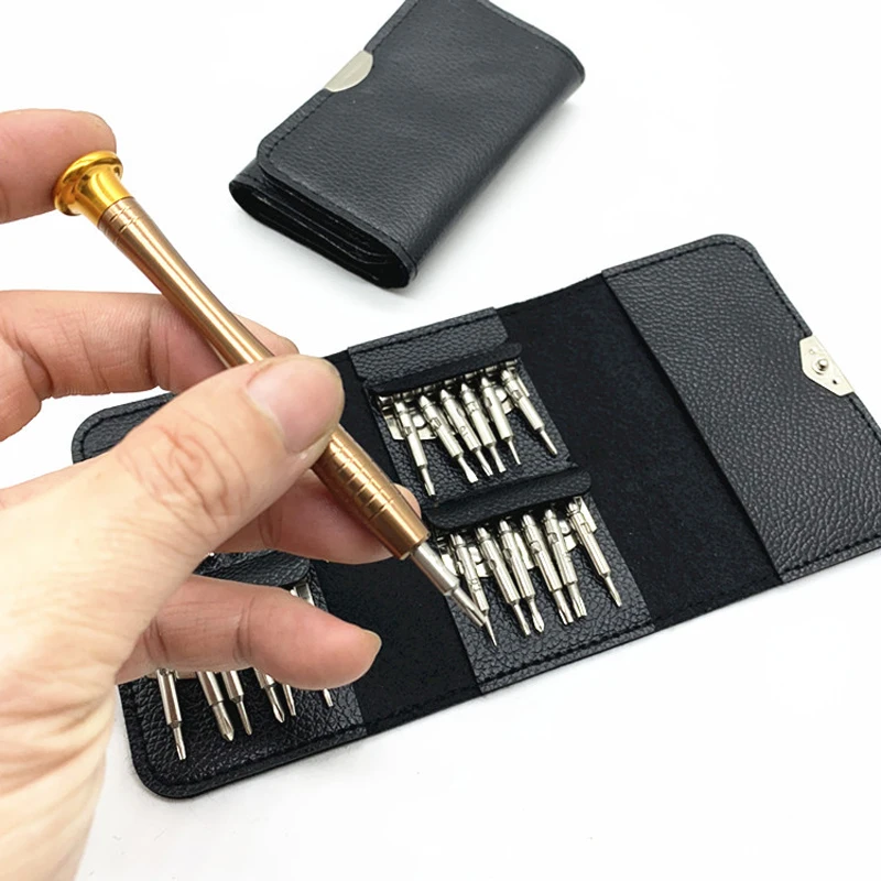 Juego de destornilladores magnéticos para iPhone, herramienta de reparación de teléfonos móviles multifuncional Torx, Mini Juego de puntas de destornillador de precisión, 25 en 1